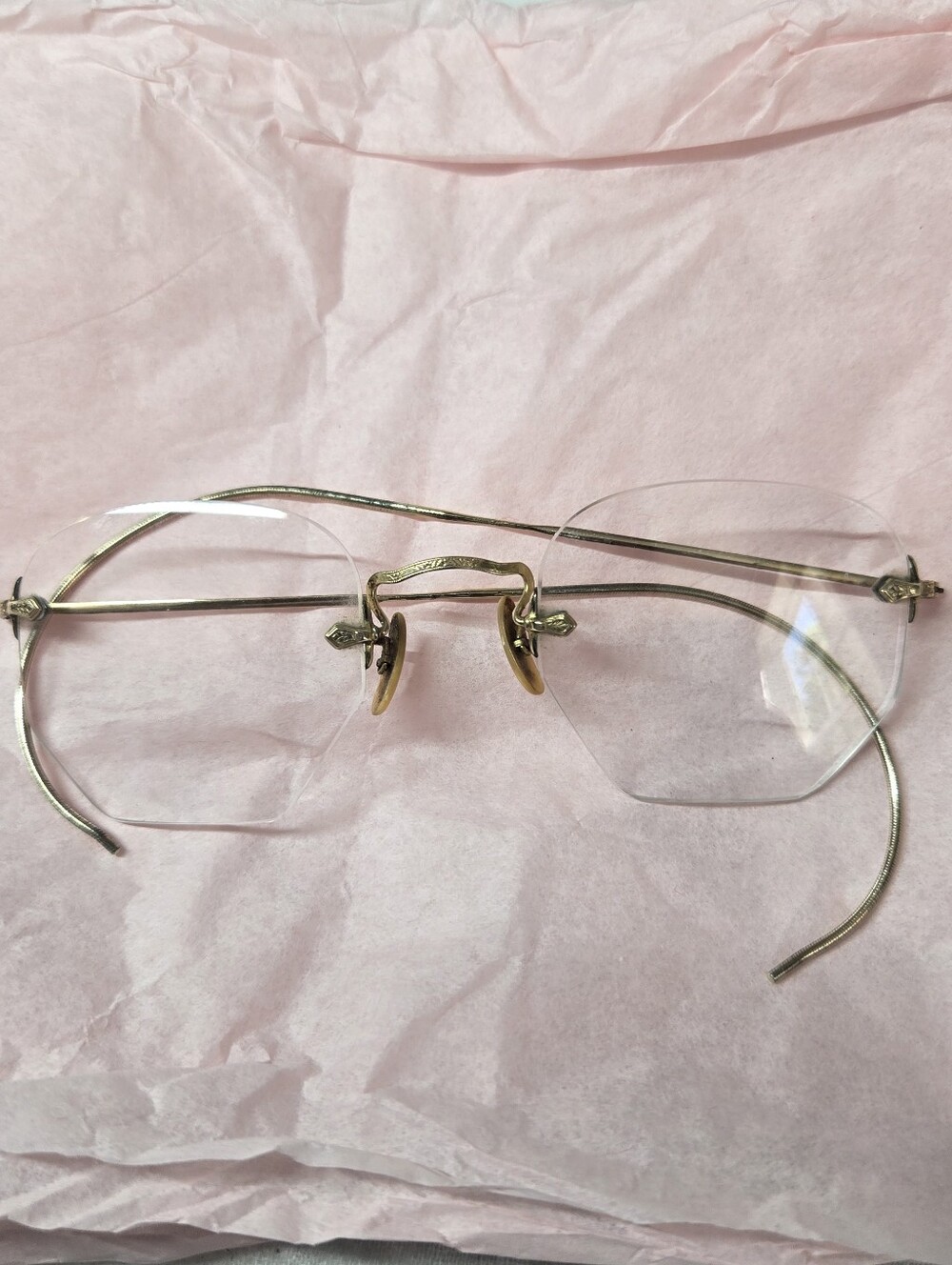 Vintage Gold Filled Rimless Gold Eyeglasses